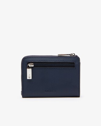 Porte-cartes zippé Men's Classic en petit piqué uni