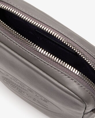 Sacoche verticale L.12.12 cuir Casual avec marquage embossé