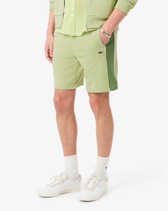 Short regular fit color-block molleton