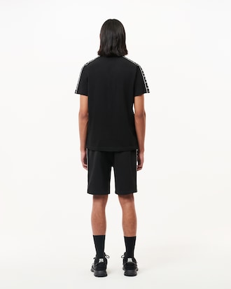 Short regular fit molleton bande siglée
