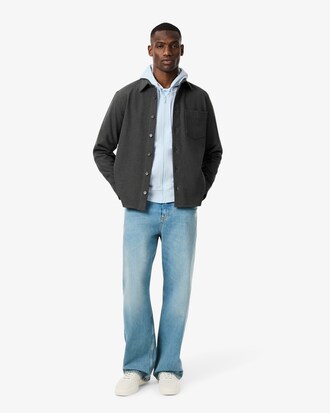 Sweatshirt zipp&eacute; classic fit molleton