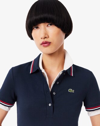 Robe patineuse col polo stretch