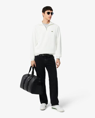 Sweatshirt zipp&eacute; interlock col montant