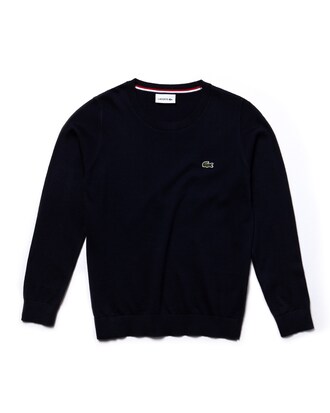 Pull Garçon col rond en jersey de coton uni
