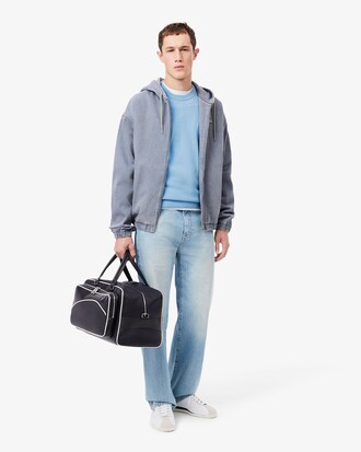 Pull coton uni col rond