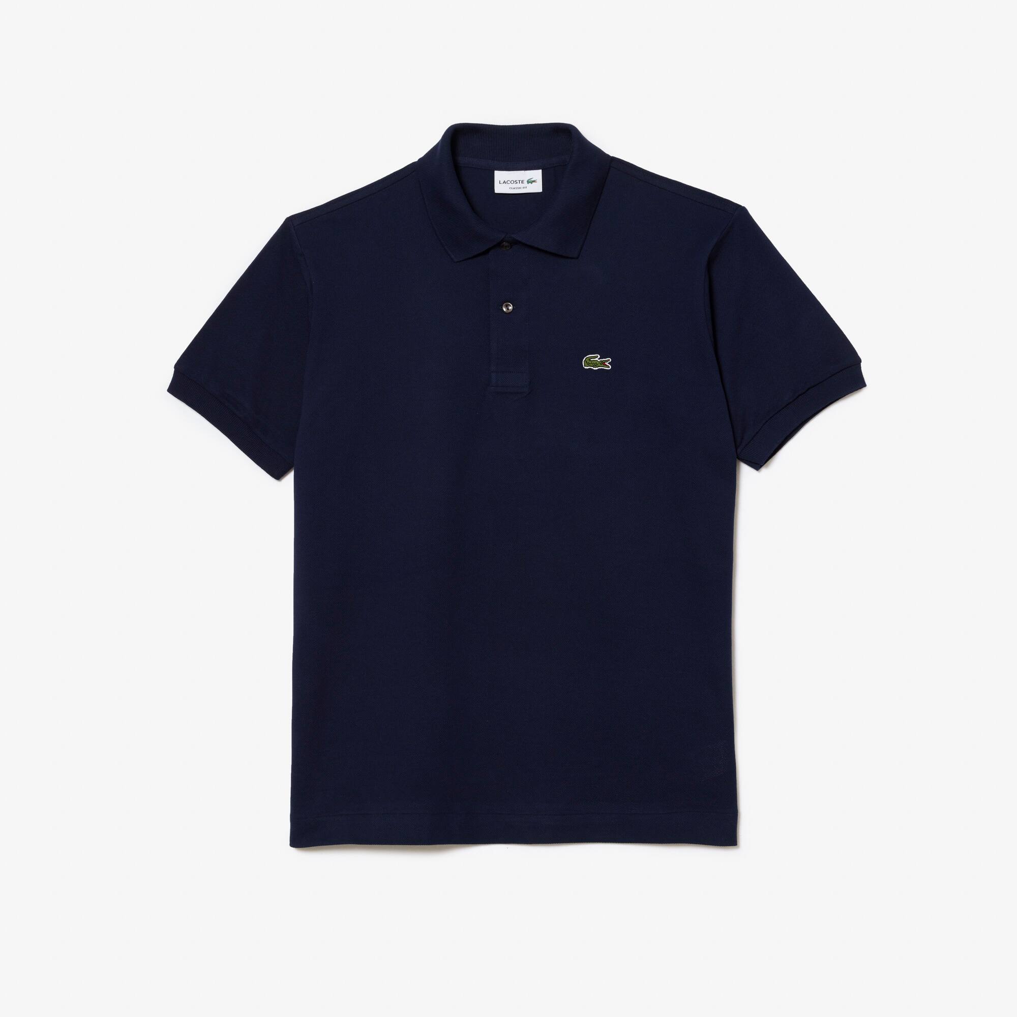 polo lacoste bleu marine et blanc