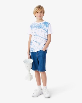T-shirt jersey imprim&eacute; tennis