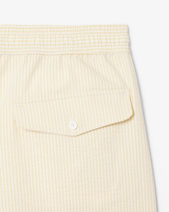 Short de bain mi-long ray&eacute; textur&eacute;