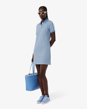 Robe polo slim fit jacquard monogramme