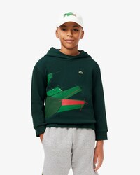 Sweatshirt à capuche crocodile graphique