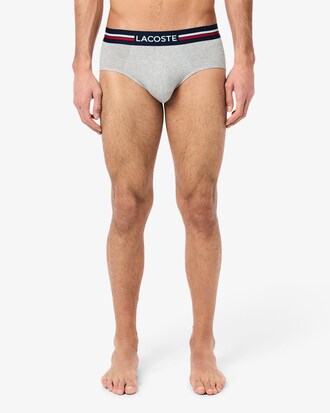 Lot de 3 slips coton uni ceinture siglée