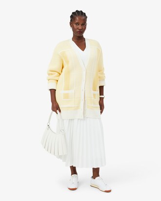 Cardigan long jacquard court de tennis