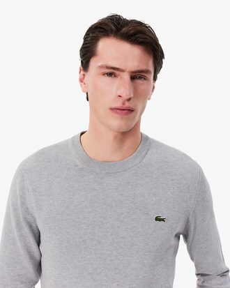 Pull coton uni col rond