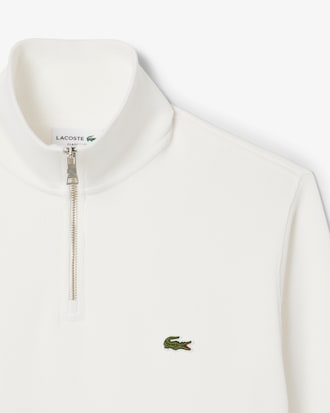 Sweatshirt zippé interlock col montant