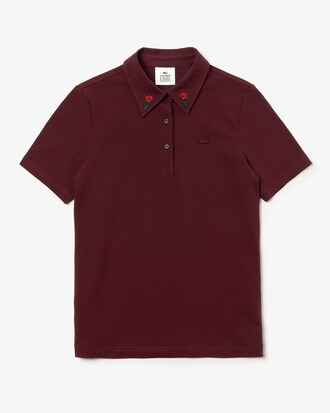 Polo slim fit Lacoste LIVE en piqu&eacute; stretch avec col brod&eacute;