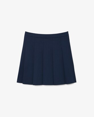 Jupe pliss&eacute;e twill de coton