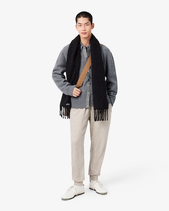 Cardigan col rond laine feutr&eacute;e