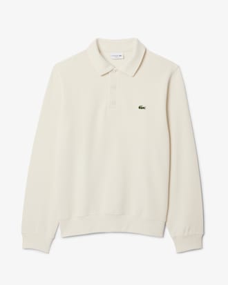 Sweatshirt col polo coton côtelé