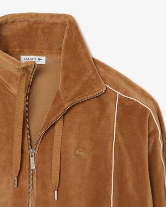 Sweatshirt oversize zippé velours