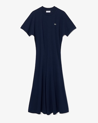 Robe t-shirt longue en Piqu&eacute; fluide