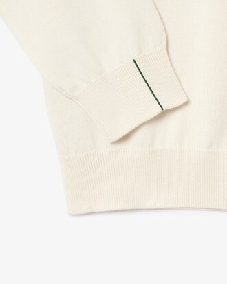 Pull coton uni col rond