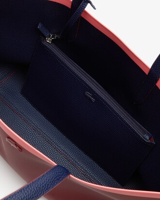 Sac cabas réversible Anna en toile enduite avec bande contrastée