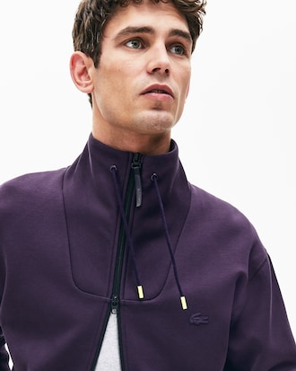 Sweatshirt zippé Lacoste Motion ergonomique en coton mélangé