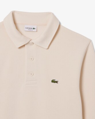 Sweatshirt col polo coton c&ocirc;tel&eacute;