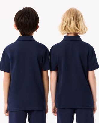 Polo en Petit Piqué bande contrastée