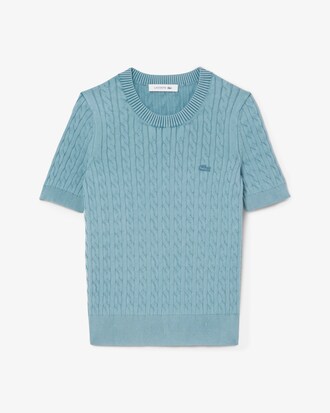 Pull en maille torsadée effet délavé
