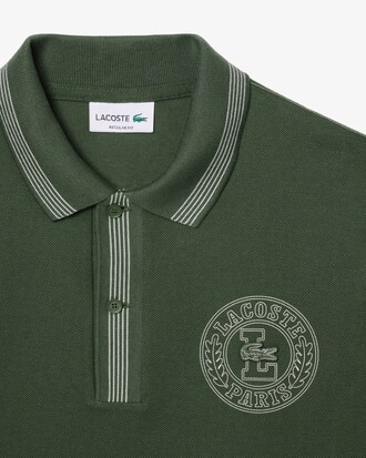 Polo L.12.12 regular fit badge imprimé