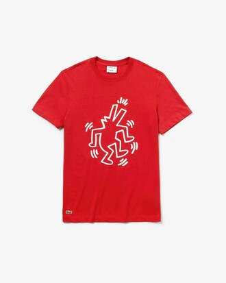 T-shirt col rond coupe ajustée en coton Collab Keith Haring