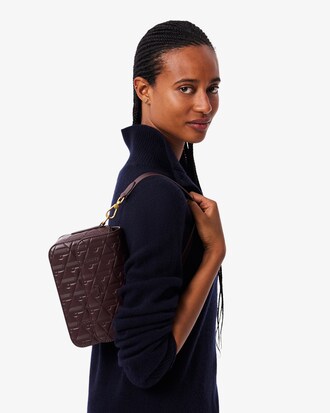 Sac &agrave; bandouli&egrave;re Maheki en cuir emboss&eacute;