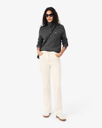 Jean denim taille haute straight fit