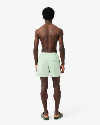 Short de bain mi-long rayé texturé