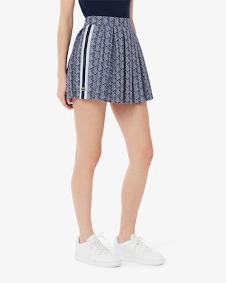 Jupe plissée jacquard monogramme