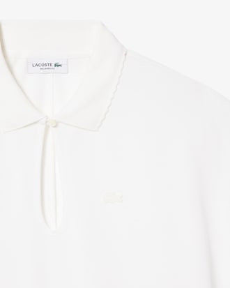 Polo Piqu&eacute; fluide festonn&eacute; relaxed fit
