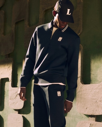 Sweatshirt col polo zipp&eacute; Tennis H&eacute;ritage
