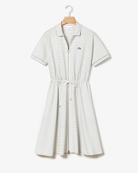 Robe polo zipp&eacute;e avec ceinture &agrave; cordon coulissant