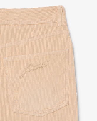 Pantalon wide fit velours c&ocirc;tel&eacute;