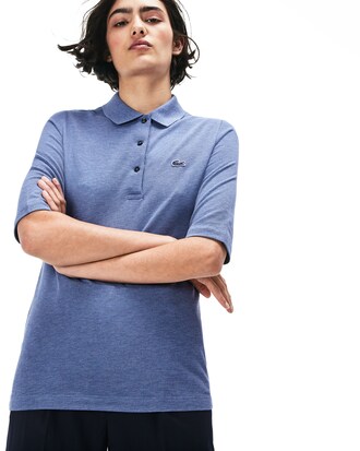 Polo classic fit Lacoste manches trois quart en petit piqu&eacute; uni