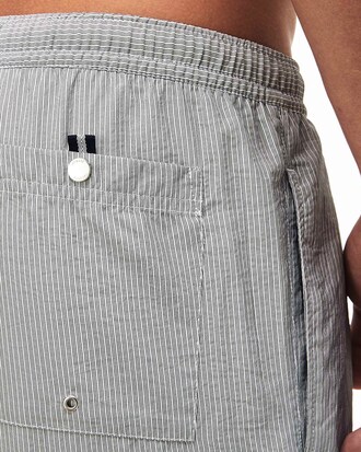 Short de bain en seersucker &agrave; rayures