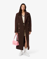 Manteau croisé laine vierge