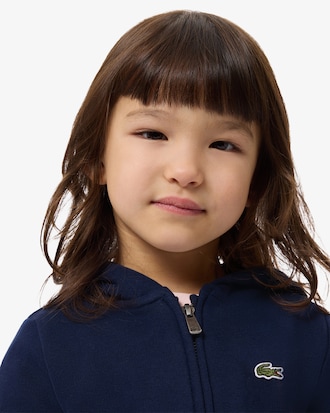 Sweatshirt zipp&eacute; &agrave; capuche mixte molleton