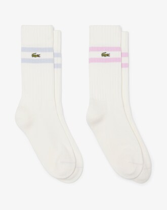 Lot de 2 paires de chaussettes coton c&ocirc;tel&eacute;