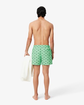 Short de bain court imprimé crocodile