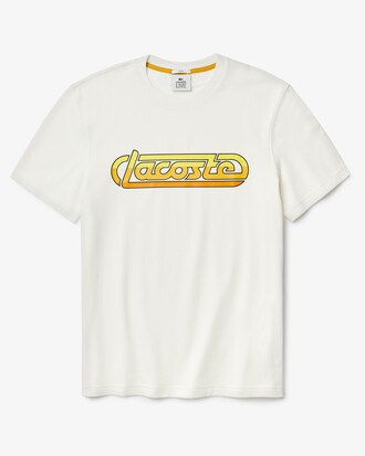 T-shirt unisexe Lacoste LIVE en coton avec signature racing