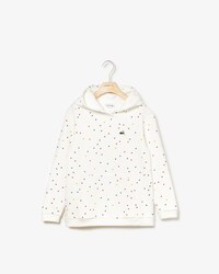 Sweatshirt Fille à capuche en molleton à pois colorés