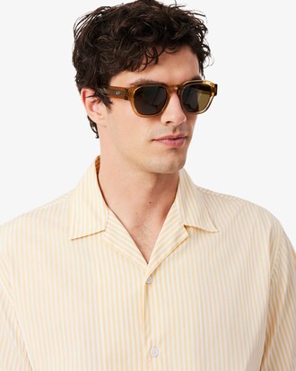 Chemise relaxed fit ray&eacute;e crocodile