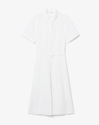 Robe longue pliss&eacute;e Piqu&eacute; fluide